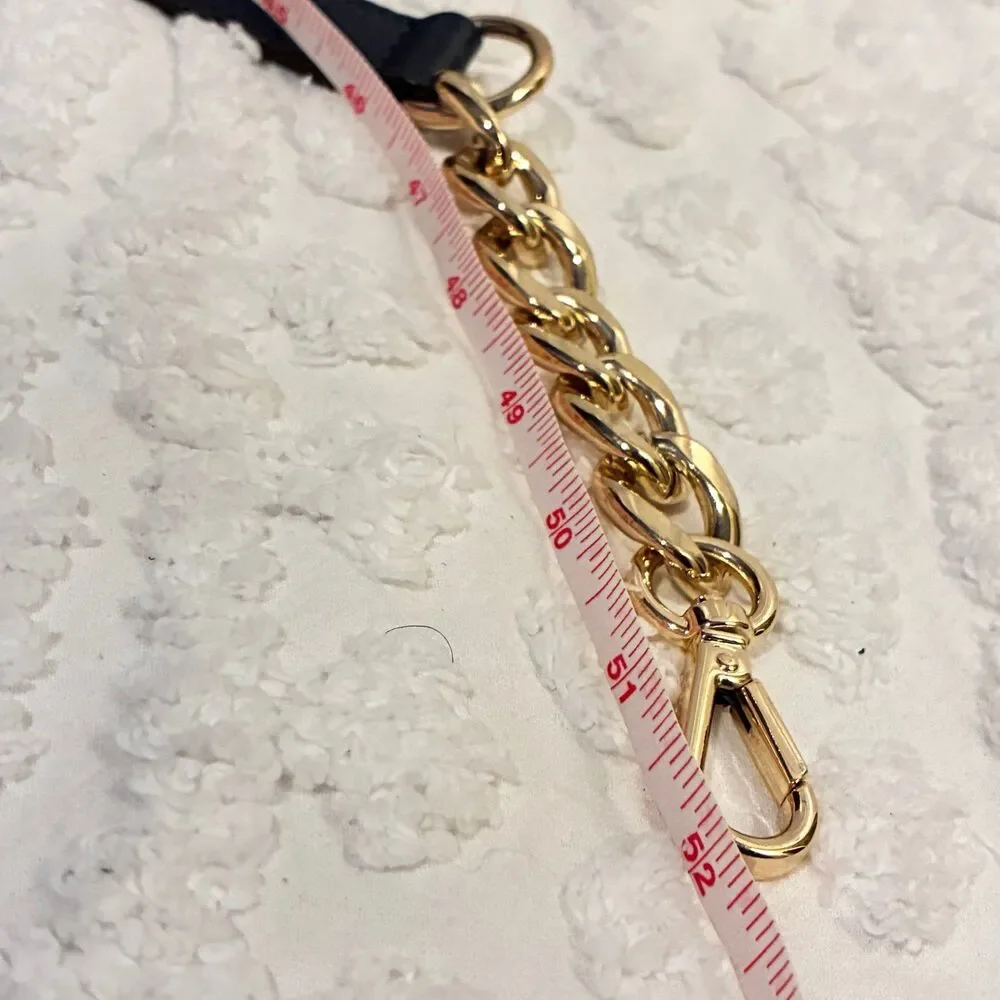 Michael Kors Navy Blue Pebbled Leather & Chain Replacement Handbag Strap